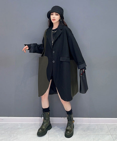 Bicolor Long Jacket
